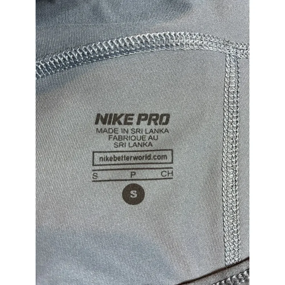 Nike Pro Women's Small Dry Fit Gray, Orange Cropped Leggings